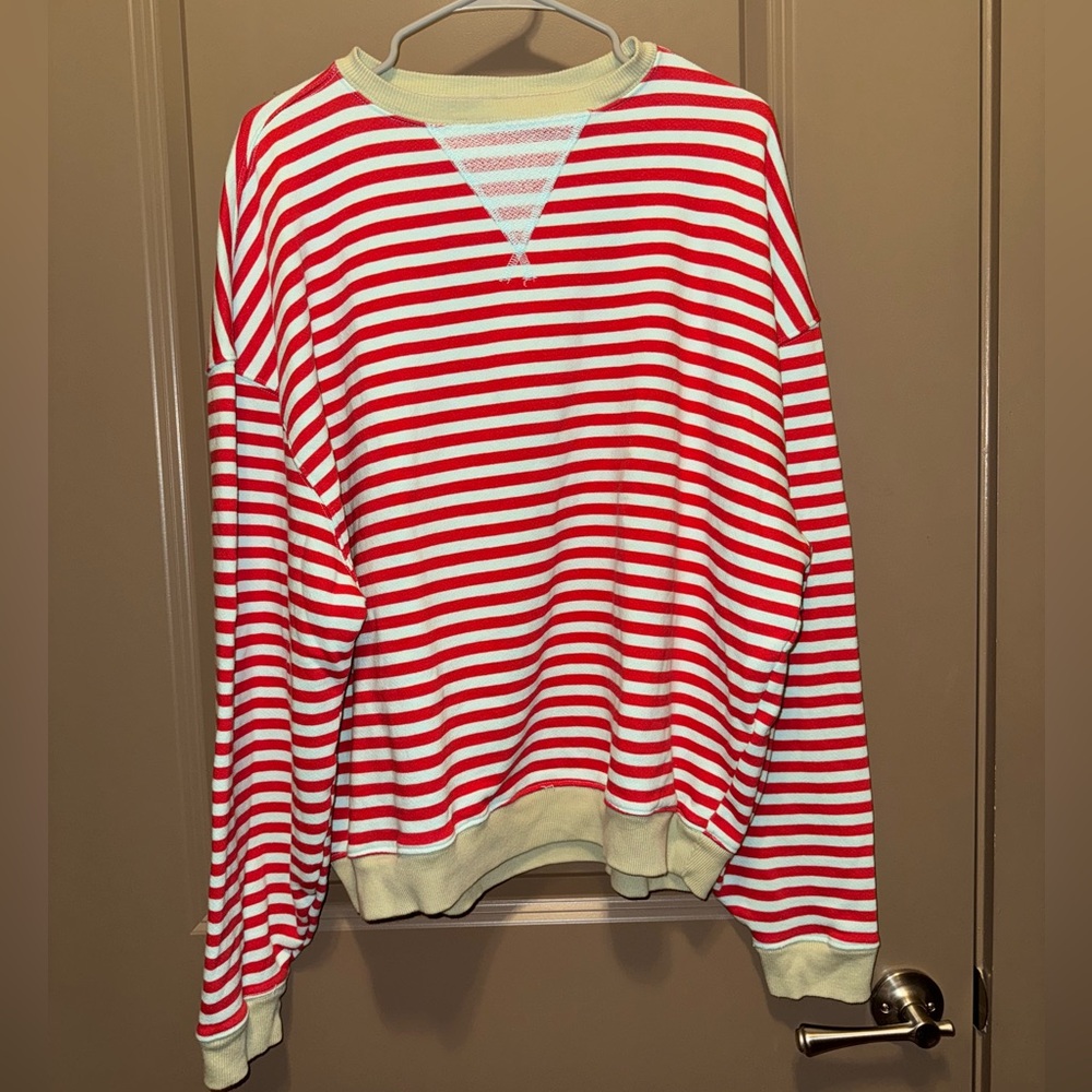 Free People We The Free Classic Striped Oversized Crew Neck